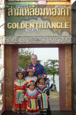 Roy Mark at the Golden Triangle with Hill Tribe Children