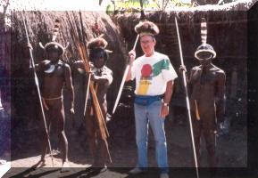 Roy Mark in Irian Jaya with Dani Tribe