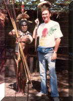 Roy Mark with the Chief of the Dani Tribe