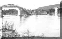 Bridge on the River Kwai after 1945 Bombing